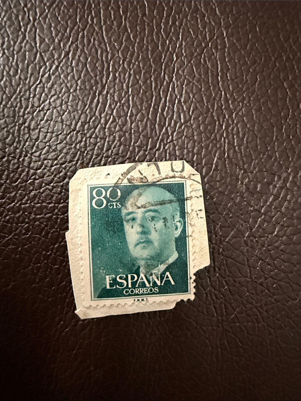 Vintage España 80 Cts Postal Stamp - Green Portrait